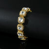Wholesale Hip Hop Alloy Rhinestone Cuban Chain Necklace With Geometric Pattern For Men