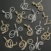 Wholesale Hip Hop Copper Pendant Necklace With Micropaved Zirconia And English Letter Pattern