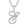 Wholesale Hip Hop Copper Pendant Necklace With Micropaved Zirconia And English Letter Pattern