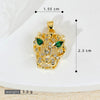 Wholesale Hip Hop Copper Plated Real Gold Animals Zodiac Pendant Accessories Clavicle Chain Earrings Stud