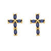 Wholesale Hip Hop Cross Earrings For Women Copper Inlaid With Zircon