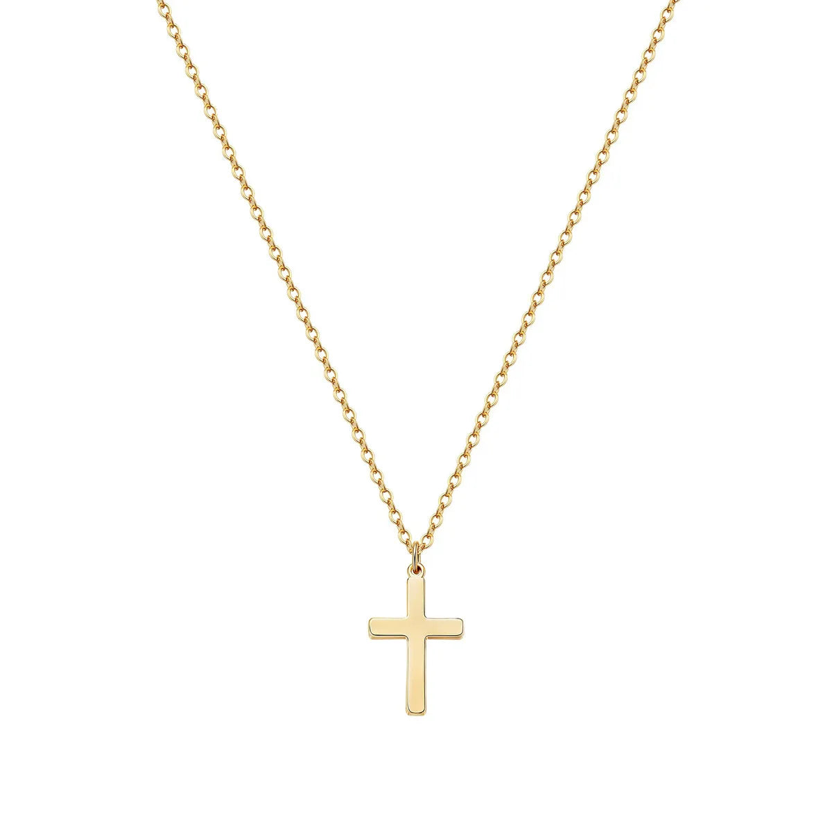 Wholesale Hip-hop Cross Stainless Steel Titanium Steel Pendant Necklace