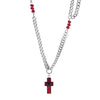 Wholesale Hip-hop Cross Titanium Steel Plating Inlay Zircon Pendant Necklace