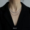 Wholesale Hip Hop Double Layer Stacked Unisex Necklace In Geometric Pattern Titanium Steel Snake Bone Chain With Polishing Treatment
