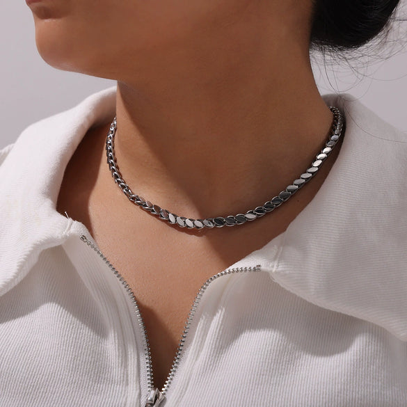 Wholesale Hip Hop Exquisite Temperament Women's Titanium Steel Bracelet With Horizontal Pattern And Electroplating Treatment