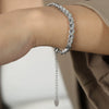 Wholesale Hip Hop Exquisite Temperament Women's Titanium Steel Bracelet With Horizontal Pattern And Electroplating Treatment