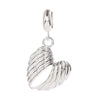 Wholesale Hip Hop Fashion Angel Wings And Heart Pendant Necklace 925 Silver Electroplated