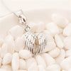 Wholesale Hip Hop Fashion Angel Wings And Heart Pendant Necklace 925 Silver Electroplated