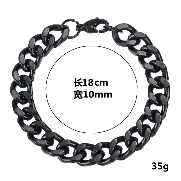 Wholesale Hip Hop Fashion Cool Street Stainless Steel Geometric Polished Unisex Bracelet