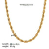 Wholesale Hip Hop Fashion Twist Chain Stainless Steel Necklace With Geometric Design And Electroplating For Women