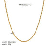 Wholesale Hip Hop Fashion Twist Chain Stainless Steel Necklace With Geometric Design And Electroplating For Women