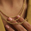 Wholesale Hip Hop Fashion Twist Chain Stainless Steel Necklace With Geometric Design And Electroplating For Women