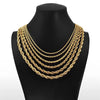 Wholesale Hip Hop Fashion Twist Chain Stainless Steel Necklace With Geometric Design And Electroplating For Women