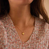 Wholesale Hip Hop Geometric Three Dimensional Love Peach Heart Clavicle Necklace For Female Alloy Material With Electroplating