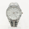 Wholesale Hip Hop Hipster Leisure Style Alloy Case Steel Strap Watch With Diamond Octagonal And Round Dial And Calendar