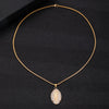 Wholesale Hip Hop Jewelry Zinc Alloy Gold Plated Geometric Rhinestone Rugby Pendant Necklace For Women
