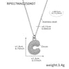 Wholesale Hip Hop Light Luxury Geometric Letter Zircon Stainless Steel Necklace With Electroplating
