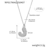 Wholesale Hip Hop Light Luxury Geometric Letter Zircon Stainless Steel Necklace With Electroplating