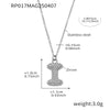 Wholesale Hip Hop Light Luxury Geometric Letter Zircon Stainless Steel Necklace With Electroplating