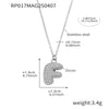 Wholesale Hip Hop Light Luxury Geometric Letter Zircon Stainless Steel Necklace With Electroplating