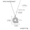 Wholesale Hip Hop Light Luxury Geometric Letter Zircon Stainless Steel Necklace With Electroplating