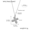 Wholesale Hip Hop Light Luxury Geometric Letter Zircon Stainless Steel Necklace With Electroplating