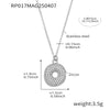 Wholesale Hip Hop Light Luxury Geometric Letter Zircon Stainless Steel Necklace With Electroplating