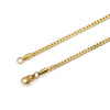 Wholesale Hip Hop Men's Stainless Steel Geometric Cuban Chain Necklace With Vacuum Plating