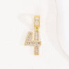 Wholesale Hip Hop Pendant Necklace Copper Microinlaid Zircon With Letters Numbers Text