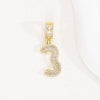 Wholesale Hip Hop Pendant Necklace Copper Microinlaid Zircon With Letters Numbers Text