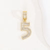 Wholesale Hip Hop Pendant Necklace Copper Microinlaid Zircon With Letters Numbers Text