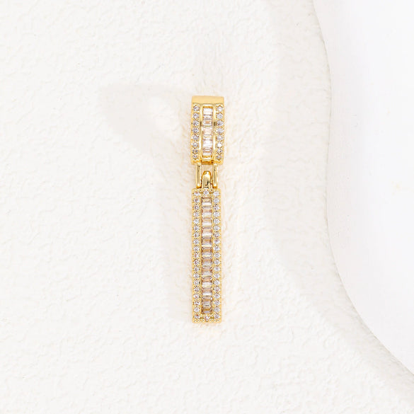 Wholesale Hip Hop Pendant Necklace Copper Microinlaid Zircon With Letters Numbers Text