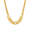 Wholesale Hip Hop Pig Nose Chain Necklace In Stainless Steel With Geometric Pattern And 18K True Gold Plated Electroplating For Women