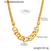 Wholesale Hip Hop Pig Nose Chain Necklace In Stainless Steel With Geometric Pattern And 18K True Gold Plated Electroplating For Women