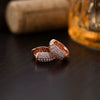 Wholesale Hip Hop Punk Earrings Copper Inlaid With Zircon Ushape Geometric Style Unisex