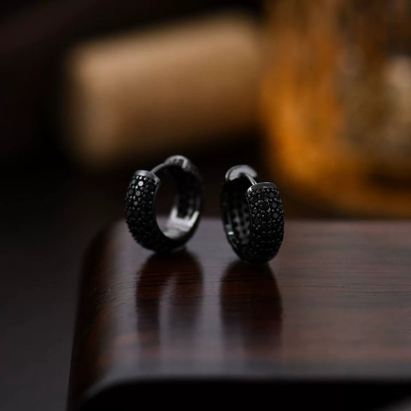 Wholesale Hip Hop Punk Earrings Copper Inlaid With Zircon Ushape Geometric Style Unisex
