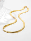 Wholesale Hip-hop Punk Solid Color Stainless Steel Plating 18k Gold Plated Necklace