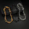 Wholesale Hip Hop Punk Unisex Geometric Stainless Steel Chain Bracelet Jewelry With Electroplating