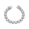 Wholesale Hip Hop Rhinestone Geometric Pattern Diamond Stitching Square Bracelet For Men And Women