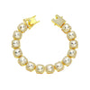 Wholesale Hip Hop Rhinestone Geometric Pattern Diamond Stitching Square Bracelet For Men And Women