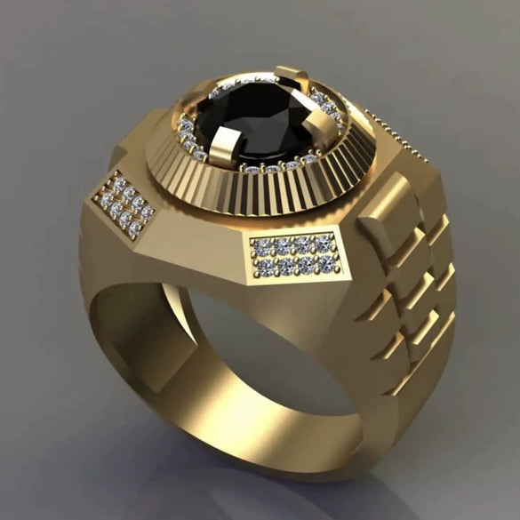 Wholesale Hip Hop Ring Alloy Retro Style Electroplated For Men