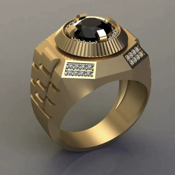 Wholesale Hip Hop Ring Alloy Retro Style Electroplated For Men