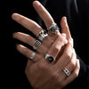 Wholesale Hip Hop Ring Zinc Alloy Distressed Animal Zodiac Geometric Design