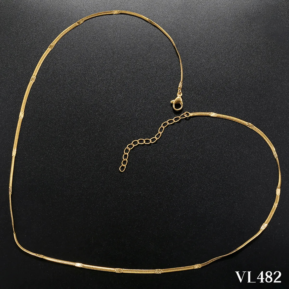 Wholesale Hip-Hop Simple Style Solid Color Copper 18K Gold Plated Necklace