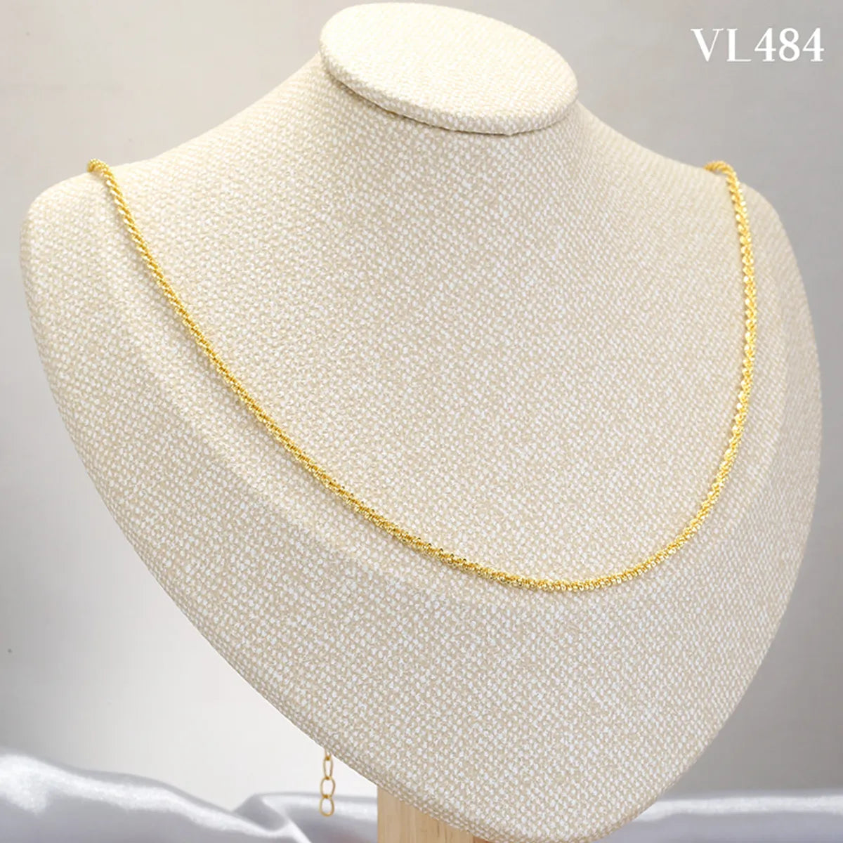 Wholesale Hip-Hop Simple Style Solid Color Copper 18K Gold Plated Necklace