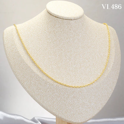 Wholesale Hip-Hop Simple Style Solid Color Copper 18K Gold Plated Necklace