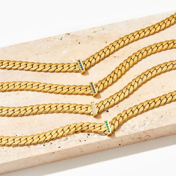 Wholesale Hip Hop Snake Bone Necklace And Bracelet Set For Women Stainless Steel Geometric Design Electroplated