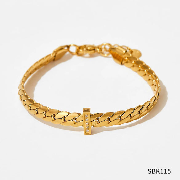 Wholesale Hip Hop Snake Bone Necklace And Bracelet Set For Women Stainless Steel Geometric Design Electroplated