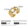 Wholesale Hip Hop Style Color Chain Ring And Bracelet In Stainless Steel With Geometric Pattern And Electroplating