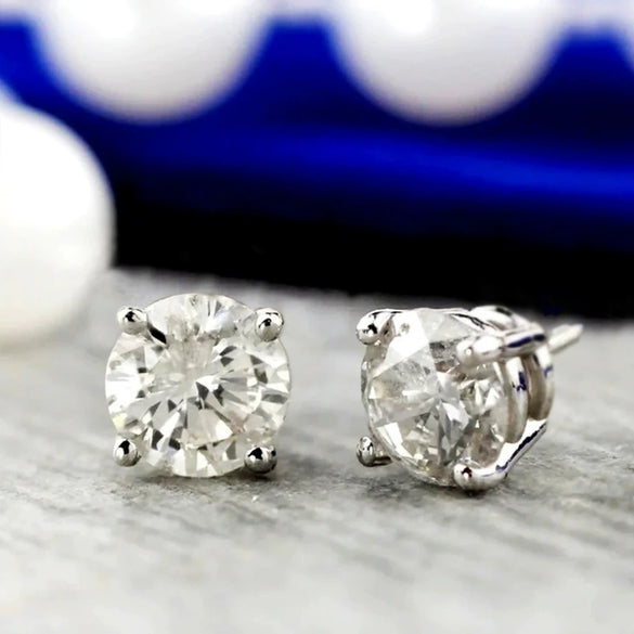 Wholesale Hip Hop Style Copper Gold Plated Micro Round Diamond Zircon Earrings With Geometric Pattern For Women